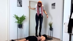 Amateur fetish BDSM action with redhead