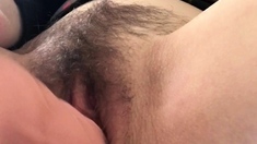 Hairy amateur solo toy fuck