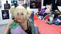 Blonde teen shows her big natural tit on porn webcams