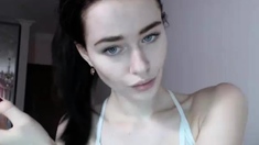 Hottest brunette solo webcam masturbation 2