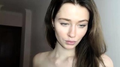 Hot brunette gives you a nice close up masturbation