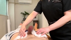 Amateur Handjob massage with oil