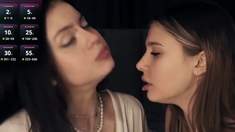 lesbian tongue spit kiss