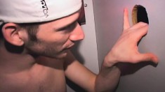 Horny college boy Anthony confesses his love for cock at the gloryhole