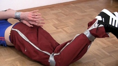 Cute boy bound and tied BDSM bondage tape